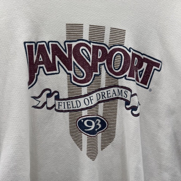 Vintage Jansport Spellout Sweatshirt Mens XL White - Picture 2 of 9